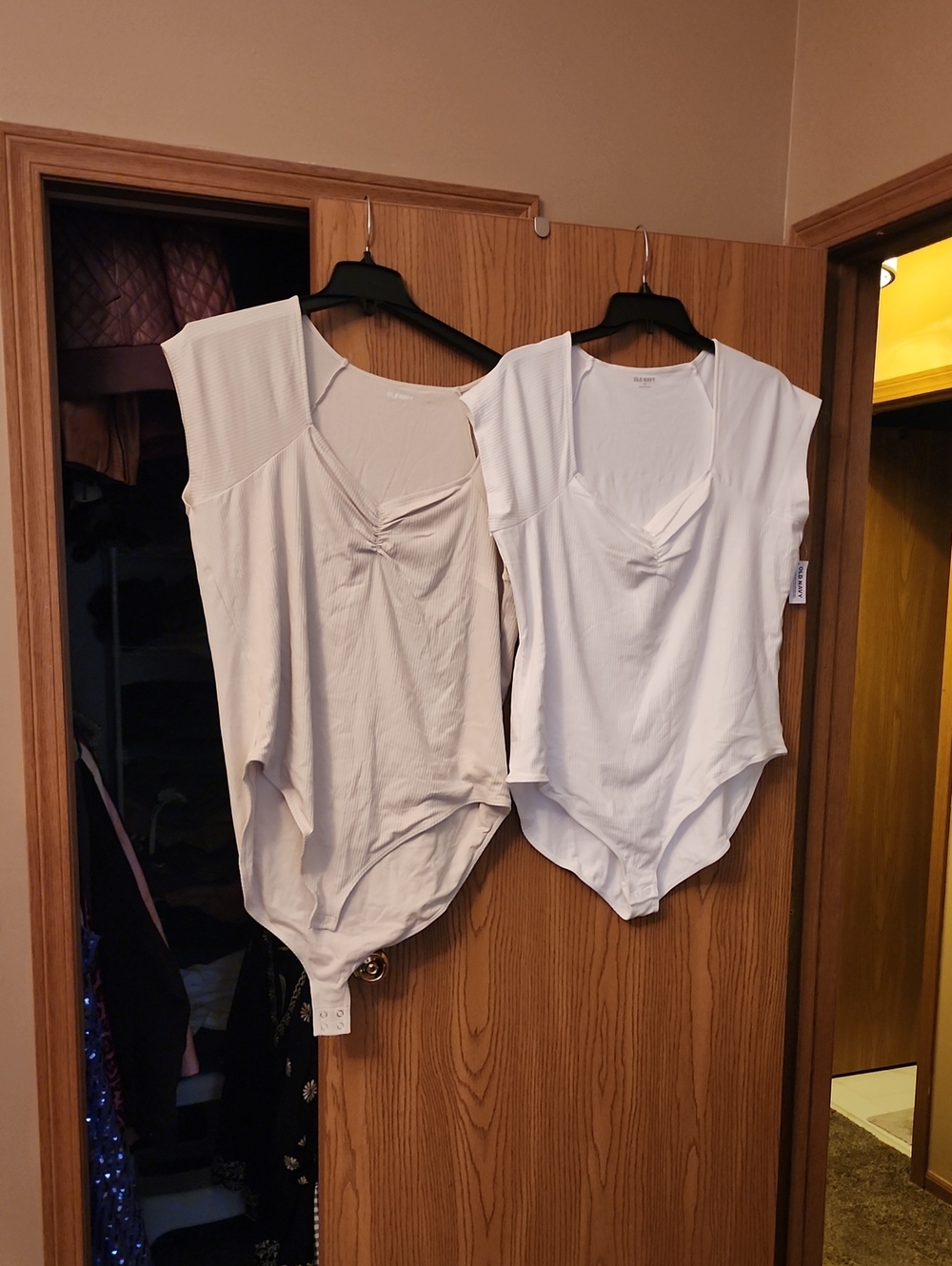 Old Navy Women’s Cap Sleeve Twist-Front Bodysuits - 4 Total
